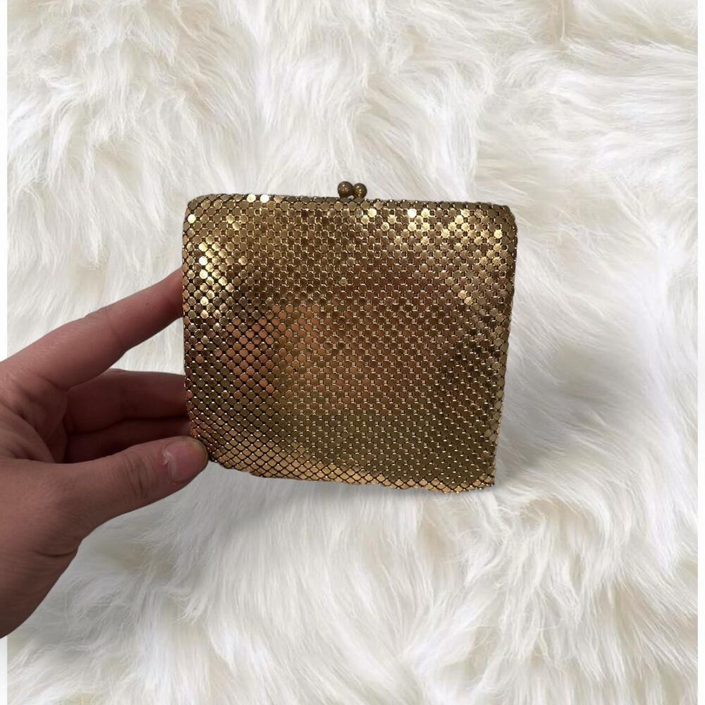 Gold mesh vintage 1960s wallet